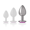 Intense Anal Toys Rožinė Intense Aluminum Metal Plug Rožinė Crystal Large - Luxury Anal Priedas