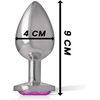 Intense Anal Toys INTENSE Aluminum Metal Plug Rožinė Heart L - Luxury Jewel Accent, 9cm