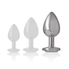 Intense Anal Toys Intense Aluminum Plug L with Sidabrinis Crystal - Large Metallic Jewel Design