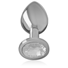 Intense Anal Toys Intense Aluminum Plug L with Sidabrinis Crystal - Large Metallic Jewel Design