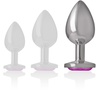 Intense Anal Toys INTENSE Aluminum Metal Plug Rožinė Heart L - Luxury Jewel Accent, 9cm