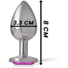 Intense Anal Toys Intense Aluminum Metal Plug Rožinė Heart Medium - Elegant Jewel Accent