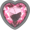 Intense Anal Toys INTENSE Aluminum Metal Plug Rožinė Heart L - Luxury Jewel Accent, 9cm