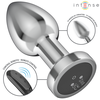 Intense Anal Toys Intense Metal Vibrating Plug M - 10 Modes, Remote Control, Atsparus vandeniui