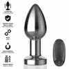 Intense Anal Toys Intense Metal Vibrating Plug M - 10 Modes, Remote Control, Atsparus vandeniui