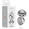 Intense Anal Toys Intense Metal Anal Plug Baltas Heart L - Luxury Aluminum, Crystal Accent