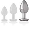 Intense Anal Toys Intense Metal Anal Plug Baltas Heart L - Luxury Aluminum, Crystal Accent