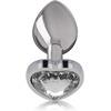 Intense Anal Toys INTENSE Baltas Heart Aluminum Metal Plug S - Decorative Crystal Base