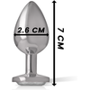 Intense Anal Toys INTENSE Baltas Heart Aluminum Metal Plug S - Decorative Crystal Base