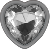Intense Anal Toys INTENSE Baltas Heart Aluminum Metal Plug S - Decorative Crystal Base