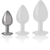 Intense Anal Toys INTENSE Baltas Heart Aluminum Metal Plug S - Decorative Crystal Base
