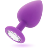 Intense Anal Toys Intense Shelki L Silicone Plug Lilac - Ergonomic Diamond Base, Large Size