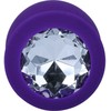 Intense Anal Toys Intense Shelki L Silicone Plug Lilac - Ergonomic Diamond Base, Large Size