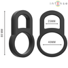 Intense Couples Toys INTENSE Bobby Dual Silicone Performance Ring Juodas 8cm Adjustable Fit