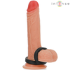 Intense Couples Toys INTENSE Bobby Dual Silicone Performance Ring Juodas 8cm Adjustable Fit