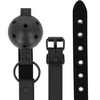 Intense Fetish Vegan Leather Ball Gag Adjustable Juodas