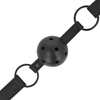 Intense Fetish Vegan Leather Ball Gag Adjustable Juodas