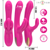 Intense Fun Rožinė INTENSE Britney 3-Motor Dual-Action Vibrator 23cm Rožinė Medical Silicone