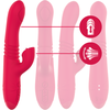 Intense Fun INTENSE - DUA MULTIFUNCTION RECHARGEABLE UP &amp; DOWN VIBRATOR WITH Raudonas TONGUE
