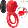 Intense Fun INTENSE GAIL Intimate Stimulator Rose Shape 10 Modes Raudona Remote Control