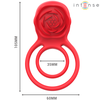 Intense Fun INTENSE GAIL Intimate Stimulator Rose Shape 10 Modes Raudona Remote Control