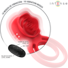Intense Fun INTENSE GAIL Intimate Stimulator Rose Shape 10 Modes Raudona Remote Control