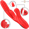 Intense Fun INTENSE Rosalia Raudona 3-in-1 Multifunctional Stimulation Device Atsparus vandeniui