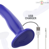 Intense Fun Mėlyna INTENSE Shorty Mėlyna Remote-Controlled Vibrator with Suction Cup 16cm