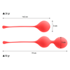 Intense Health Fun Intense Kendall Raudona Silicone Pelvic Floor Training Balls Set