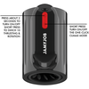 Jamyjob Vortex Tech Turbo Intimate Machine, 360° Rotation, Juodas-Raudona