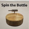 Kheper Games Spin The Bottle Party Game - Metal Bottle &amp; Wooden Base
