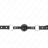 Kink Collar Gag KINK Ball Gag 4 cm - Silicone Ball, Rivet Tip, Adjustable Strap 65x2 cm