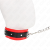 Kink Collar Gag KINK Basic Model Collar with Leash Raudona 65cm, Adjustable 53x5cm
