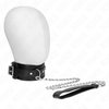 Kink Collar Gag KINK Basic Model Collar with Leash - Adjustable Vegan Leather 65cm Juodas