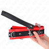 Kink Collar Gag KINK Basic Model Collar with Leash Raudona 65cm, Adjustable 53x5cm