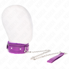 Kink Collar Gag KINK Collar &amp; Leash Set Violetinė 36-42cm Adjustable Vegan Leather 65cm