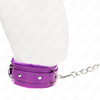 Kink Collar Gag KINK Collar &amp; Leash Set Violetinė 36-42cm Adjustable Vegan Leather 65cm
