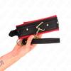 Kink Collar Gag KINK Adjustable Collar with Fabric Leash 33-48 cm x 5.7 cm, Juodas
