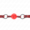 Kink Collar Gag KINK Diamond Pattern Ball Gag Model 1 - Adjustable Strap 42-60 cm, 4.5 cm Ball