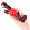 Kink Collar Gag KINK Diamond Pattern Ball Gag Model 1 - Adjustable Strap 42-60 cm, 4.5 cm Ball