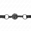 Kink Collar Gag KINK Diamond Ball System 4.5 cm - Adjustable Silicone Gag, Juodas