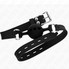 Kink Collar Gag KINK Full Silicone Gag Juodas - Adjustable Ball Model S, 4 cm Ball, 35-51 cm Strap