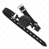 Kink Collar Gag KINK Full Silicone Gag M, Juodas - Adjustable Strap, 4.5cm Ball, 55cm
