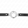 Kink Collar Gag KINK Gag System Juodas - Adjustable Multi O-Rings, 63x2.5 cm, 5 cm Ring