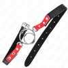 Kink Collar Gag KINK Gag Raudona 4/4.8 cm - Adjustable Silicone &amp; Metal O-Ring System 38x56cm