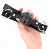 Kink Collar Gag KINK Hollow Hard Juodas Gag Ball Model 1 - 4.5 cm Anatomical Design