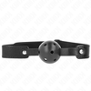 Kink Collar Gag KINK Breathable Silicone Ball Gag 4.5 cm - Adjustable Juodas Strap 65 cm