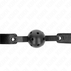 Kink Collar Gag KINK Breathable Silicone Ball Gag 4.5 cm - Adjustable Juodas Strap 65 cm