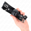 Kink Collar Gag KINK Juodas Ball Gag TPE 4cm - Adjustable Strap, 60cm Total Length