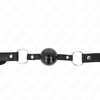 Kink Collar Gag KINK Juodas Ball Gag TPE 4cm - Adjustable Strap, 60cm Total Length